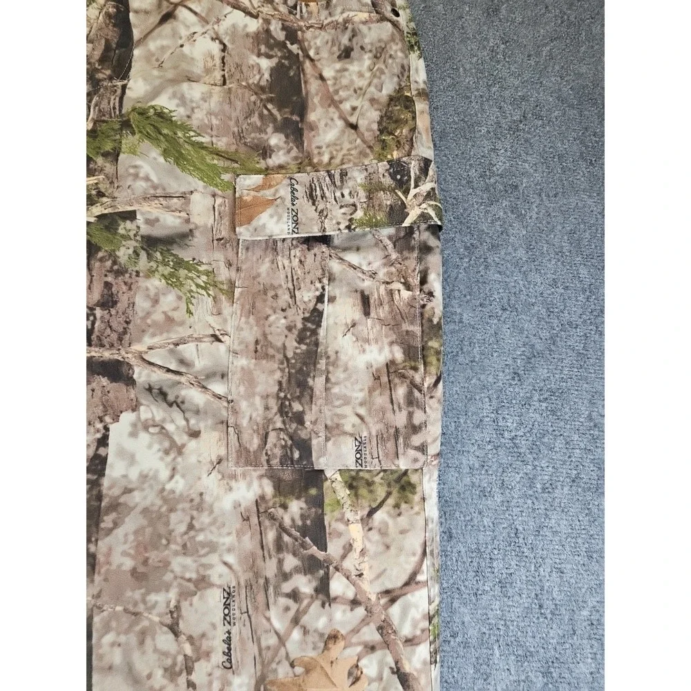 Cabela's ZONZ Woodlands Mens 34 Reg Camouflage Cargo Hunting Pants 1493